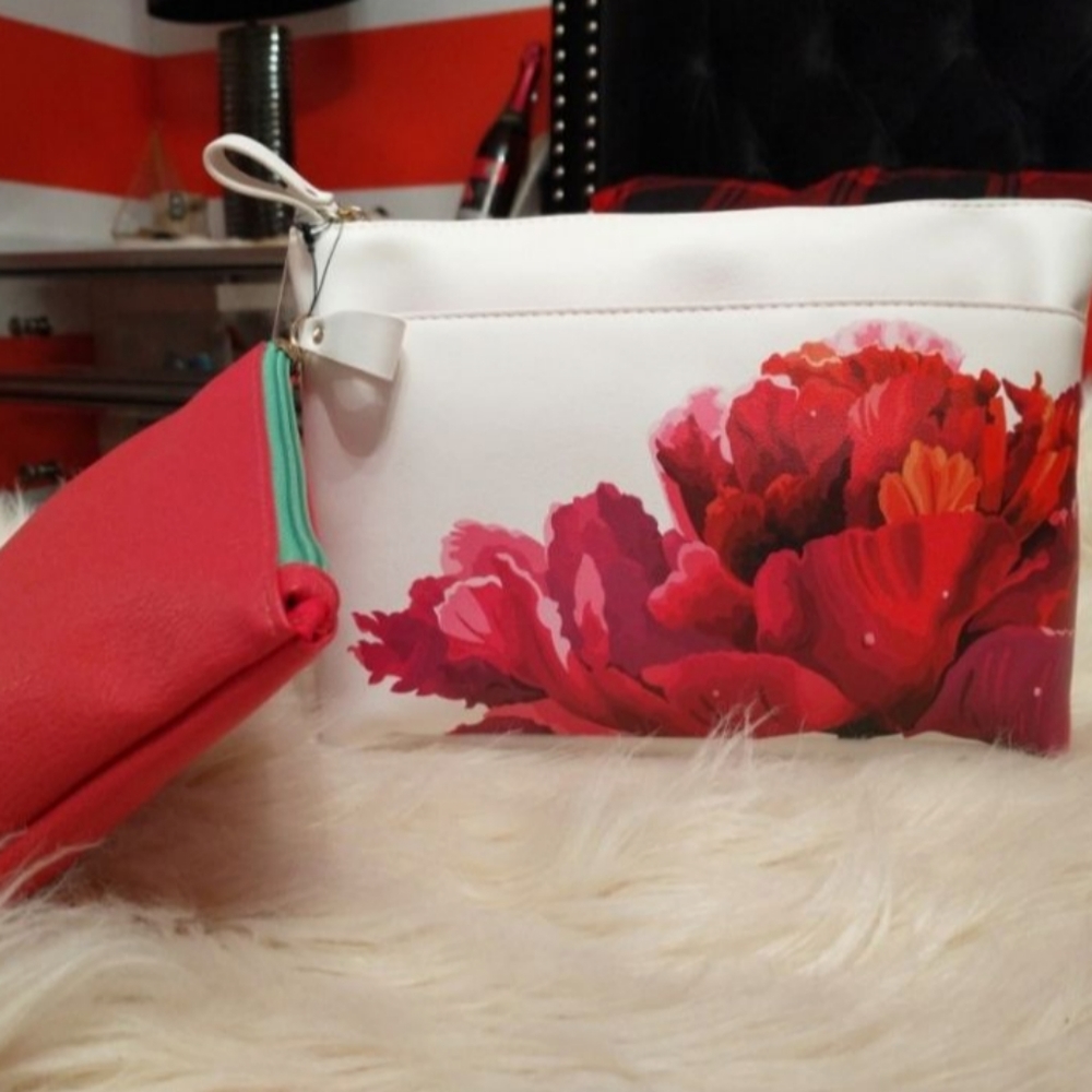 Anna Martina Franco Peony 2pc Cosmetic Clutch